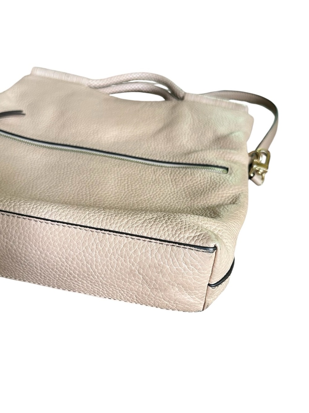 Tory Burch Blush Fold-Over Leather Crossbody Satchel Shoulder Bag - Picture 13 of 16